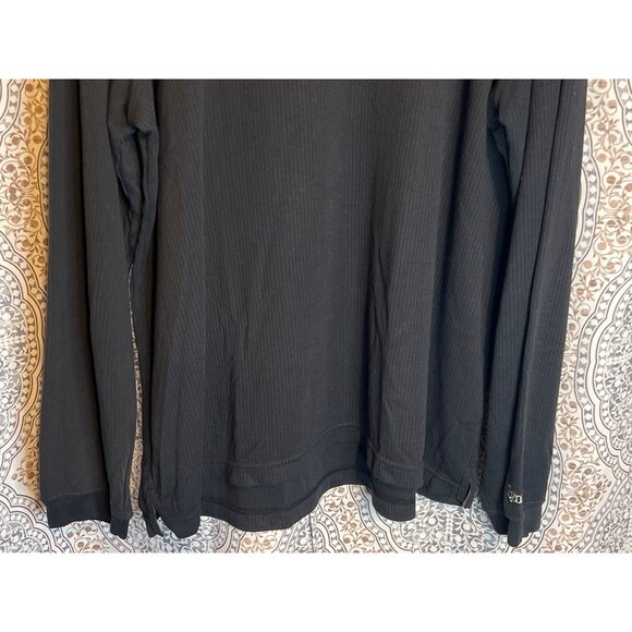 Lynx XXL Black Ribbed Long Sleeve Crew Neck Top - Picture 6 of 9